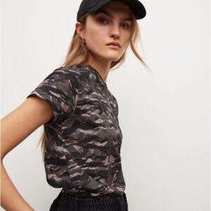 All Saints Oniyuri Anna T-Shirt - 
khaki green - Size 2